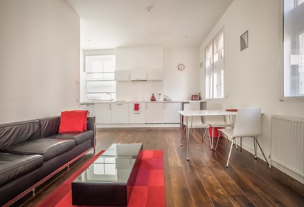 George Apartment  lounge kitchen 2-439x300